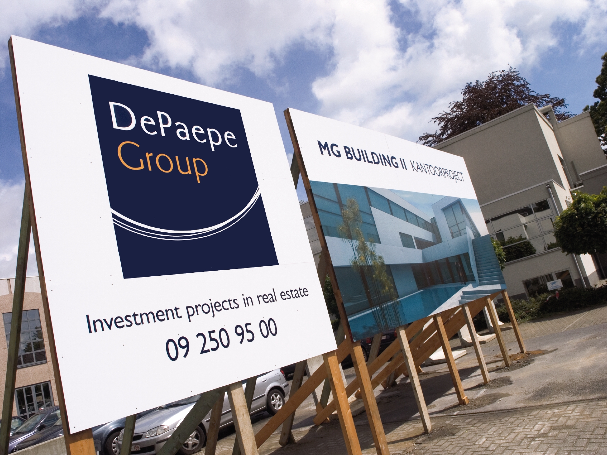 De Paepe Group MG Real Estate ontwikkeling communicatie outdoor