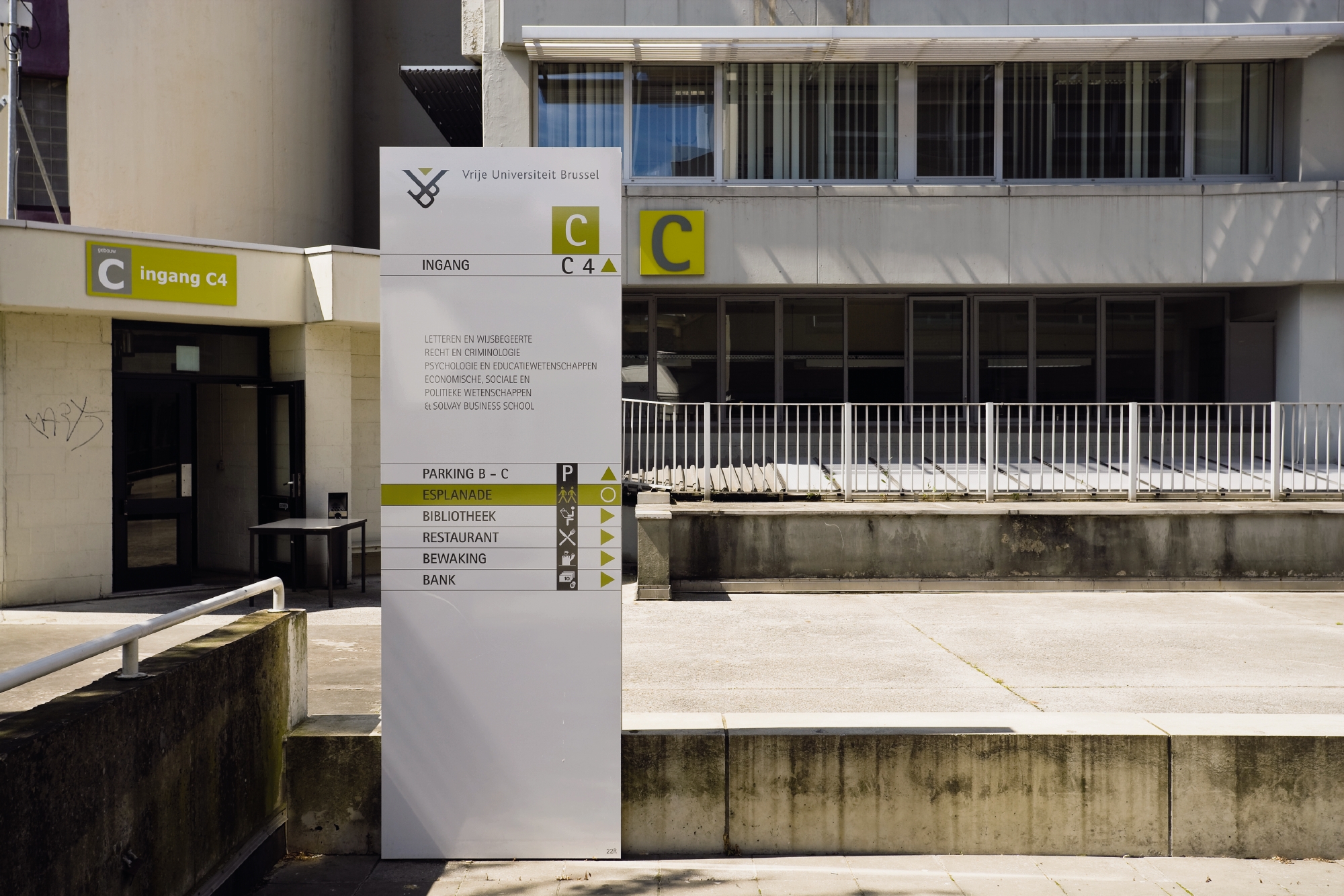 VUB Wayfinding voor Vrije Universiteit Brussel