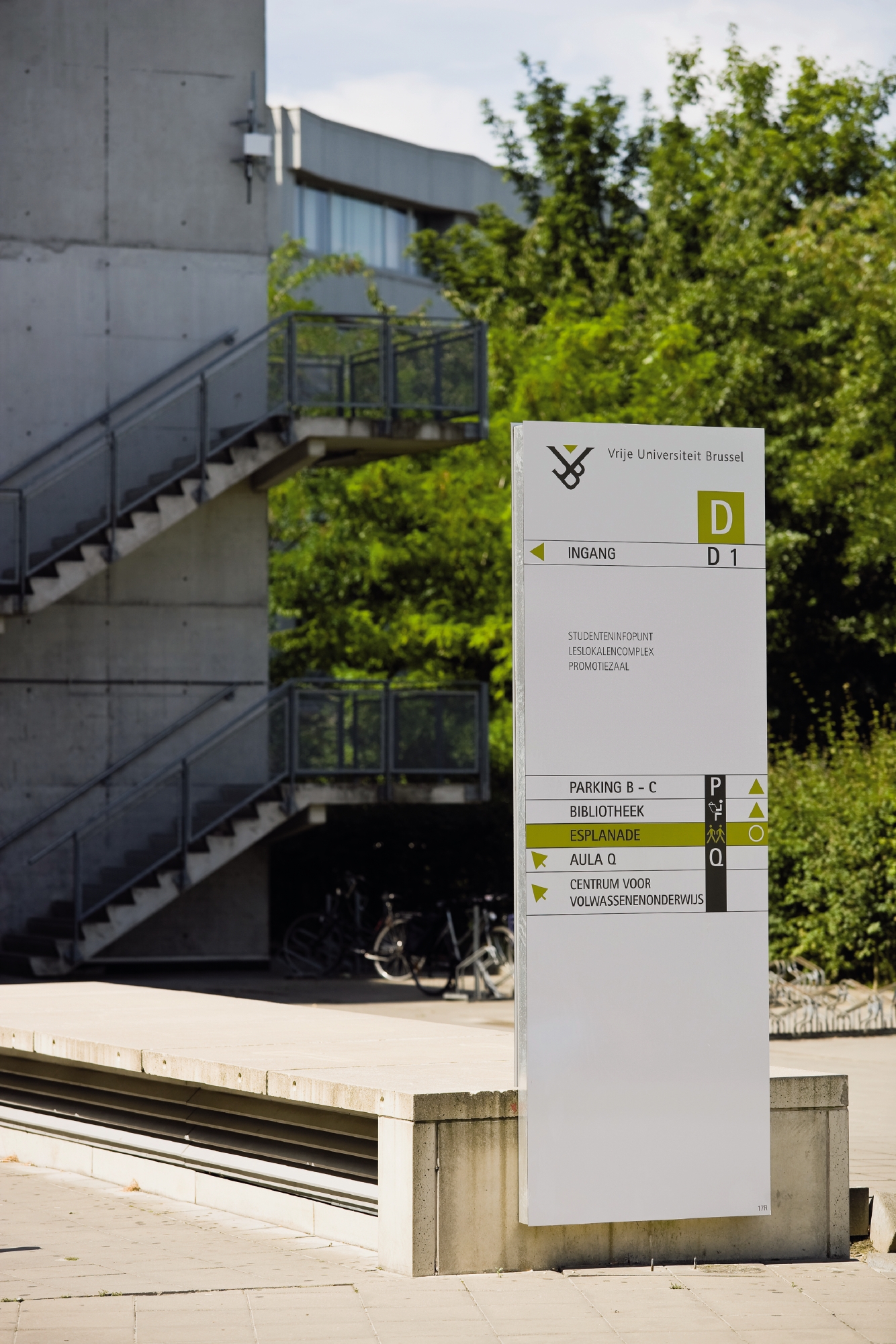 VUB Wayfinding voor Vrije Universiteit Brussel