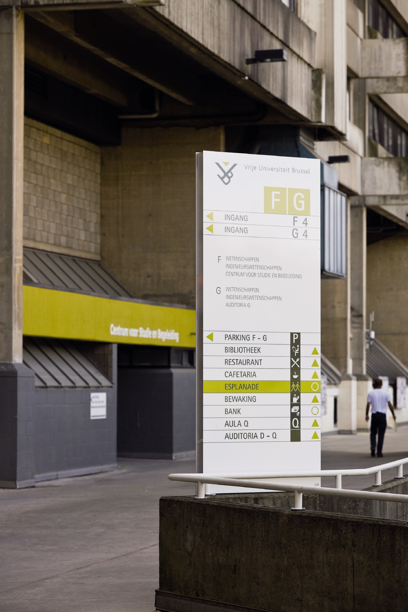 VUB Wayfinding voor Vrije Universiteit Brussel