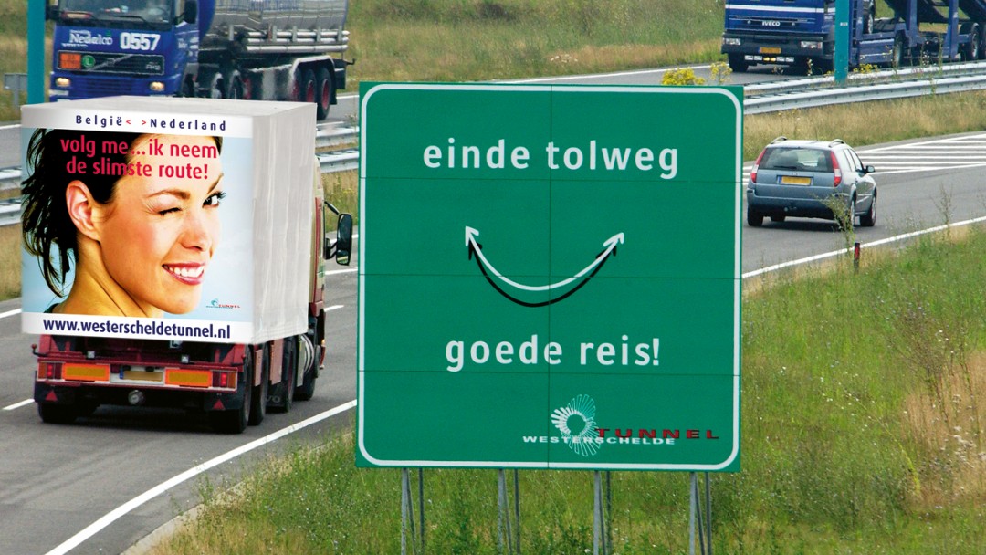 Westerschelde tunnel - fleet signalisatie en weg signalisatie