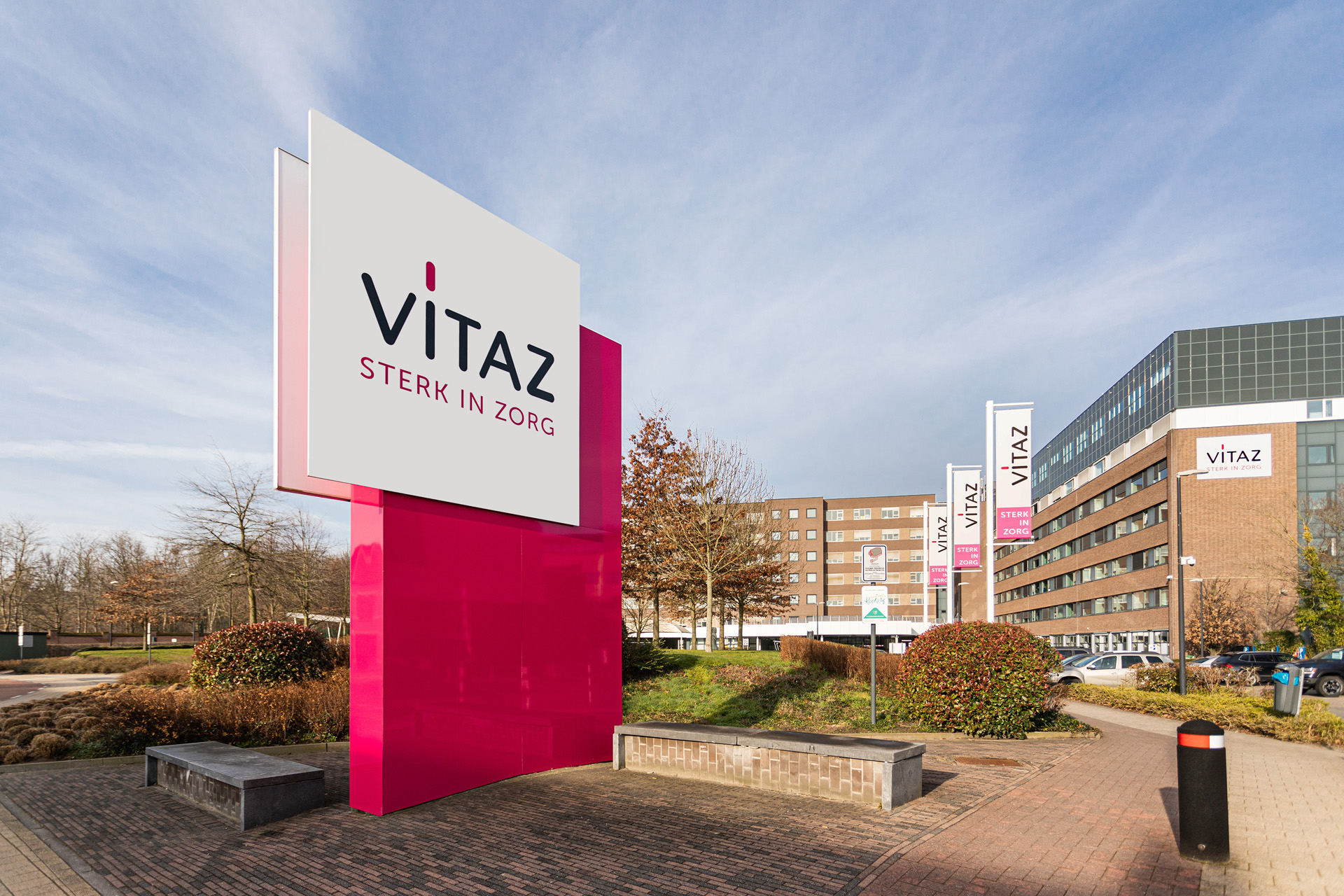 VITAZ sterk in zorg - Rebranding outdoor signalisatie